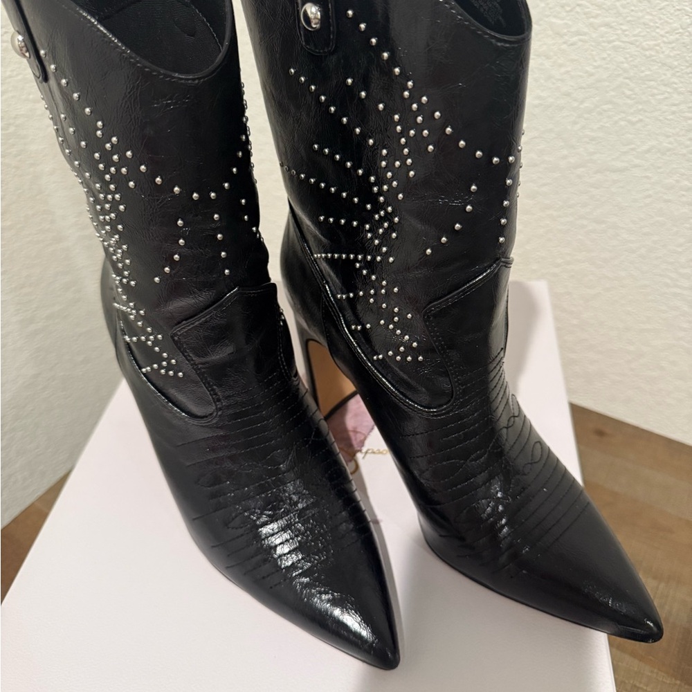 Black Studded Women's Cowgirl 🤠 Boots